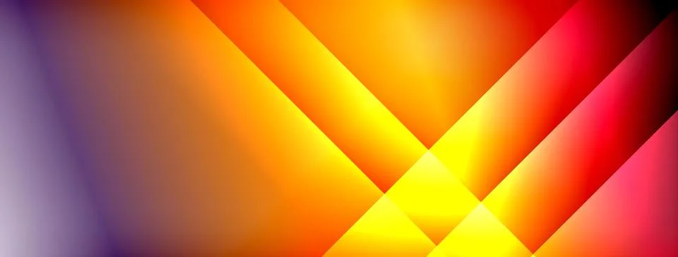 Dynamic shadow lines with gradient colors geometric background Stock Illustration