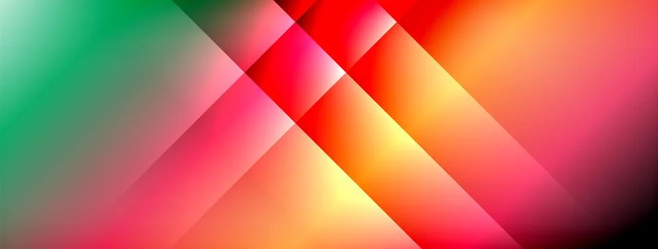 Dynamic shadow lines with gradient colors geometric background イラスト素材