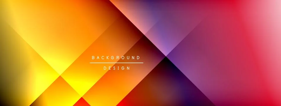 Dynamic shadow lines with gradient colors geometric background Stock Illustration