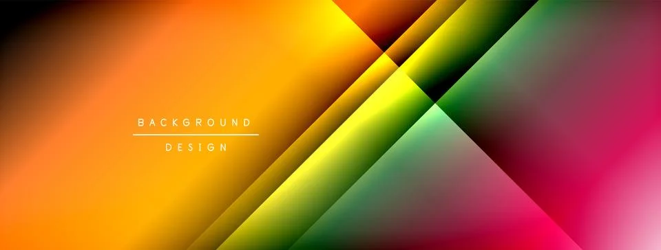 Dynamic shadow lines with gradient colors geometric background イラスト素材