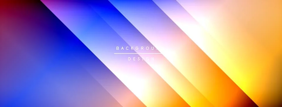 Dynamic shadow lines with gradient colors geometric background Illustrazione stock