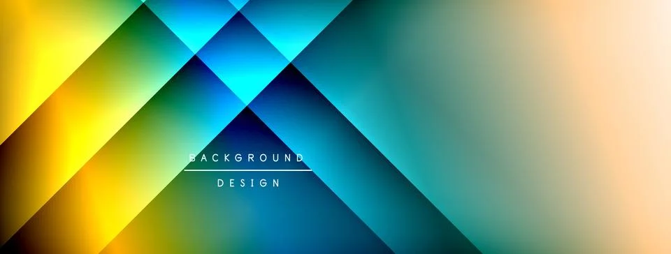 Dynamic shadow lines with gradient colors geometric background 스톡 일러스트
