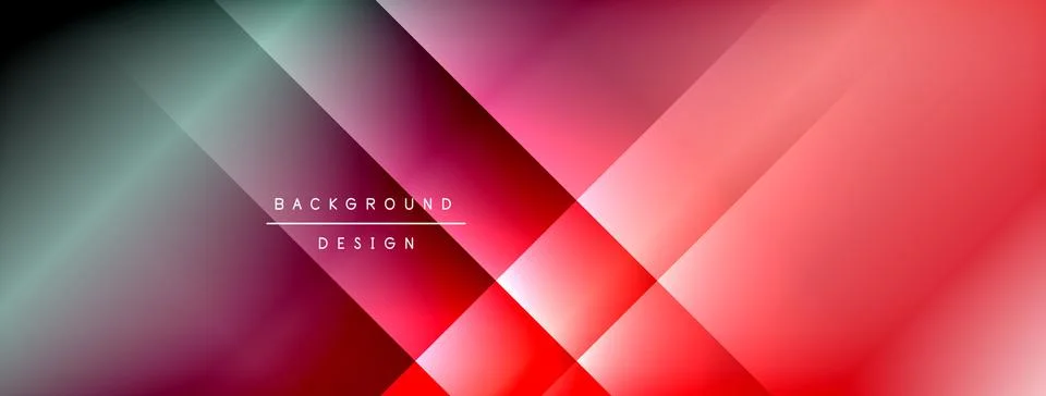 Dynamic shadow lines with gradient colors geometric background Stock Illustration