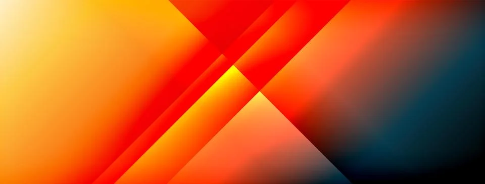 Dynamic shadow lines with gradient colors geometric background Stock Illustration