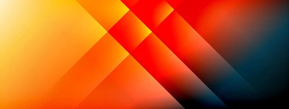 Dynamic shadow lines with gradient colors geometric background Stock Illustration
