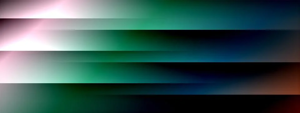 Dynamic shadow lines with gradient colors geometric background Illustrazione stock