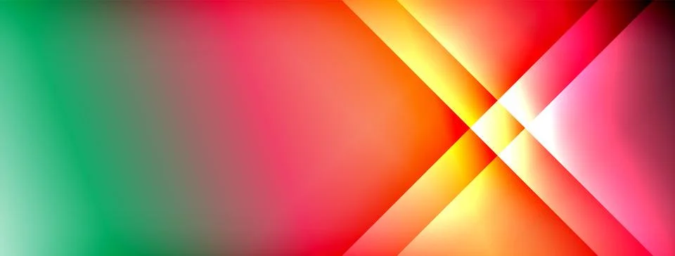 Dynamic shadow lines with gradient colors geometric background Stock Illustration