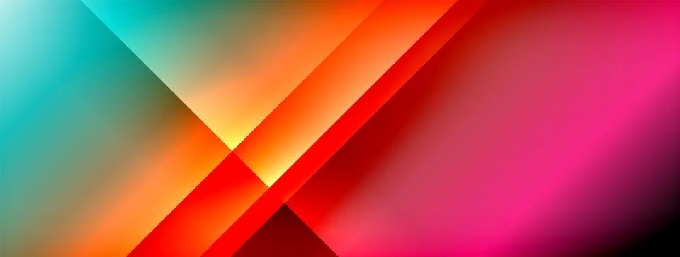 Dynamic shadow lines with gradient colors geometric background 스톡 일러스트