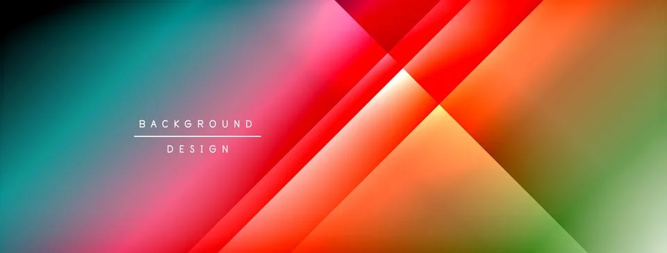 Dynamic shadow lines with gradient colors geometric background 스톡 일러스트