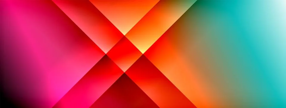 Dynamic shadow lines with gradient colors geometric background イラスト素材