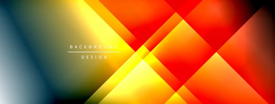 Dynamic shadow lines with gradient colors geometric background Stock Illustration