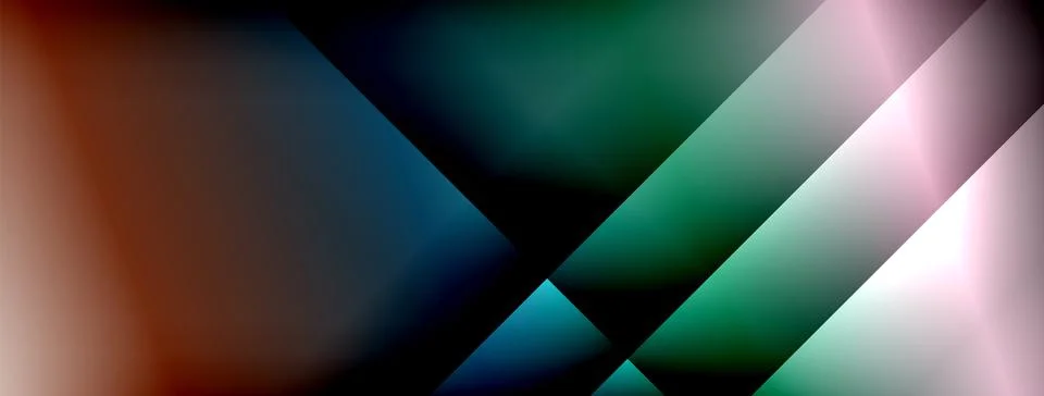 Dynamic shadow lines with gradient colors geometric background 스톡 일러스트