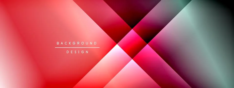 Dynamic shadow lines with gradient colors geometric background Stock Illustration