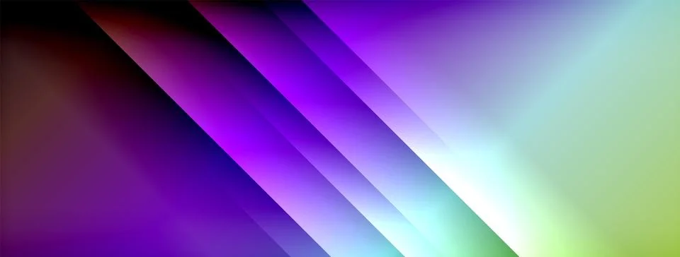 Dynamic shadow lines with gradient colors geometric background Stock Illustration