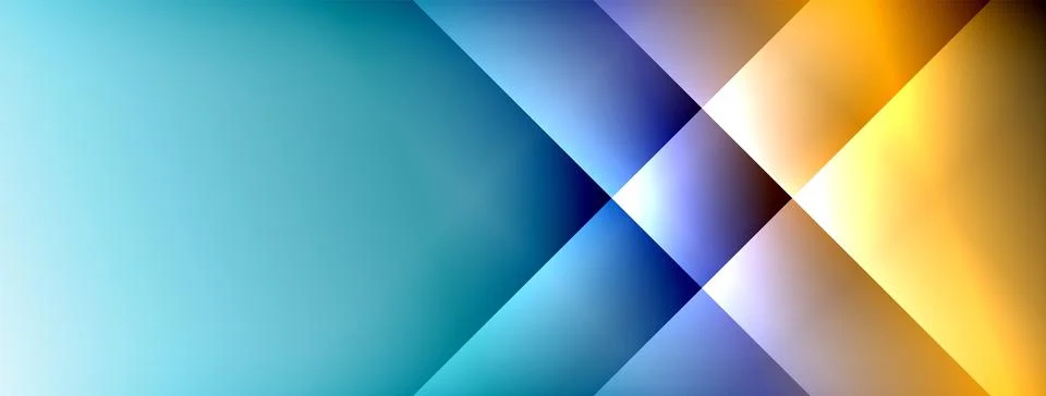 Dynamic shadow lines with gradient colors geometric background Stock Illustration