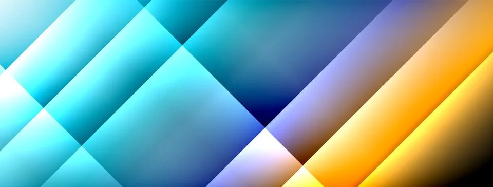 Dynamic shadow lines with gradient colors geometric background Illustrazione stock
