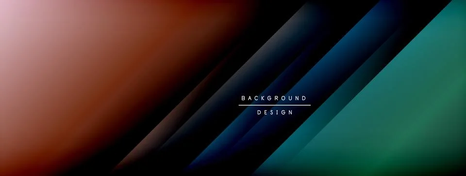 Dynamic shadow lines with gradient colors geometric background Illustrazione stock