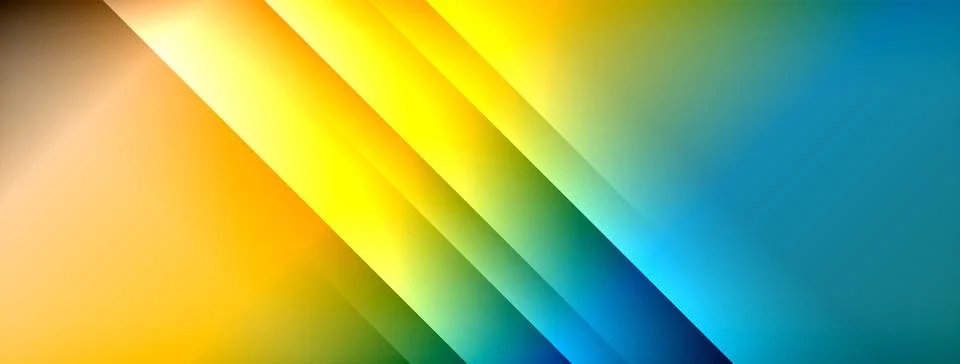 Dynamic shadow lines with gradient colors geometric background Stock Illustration