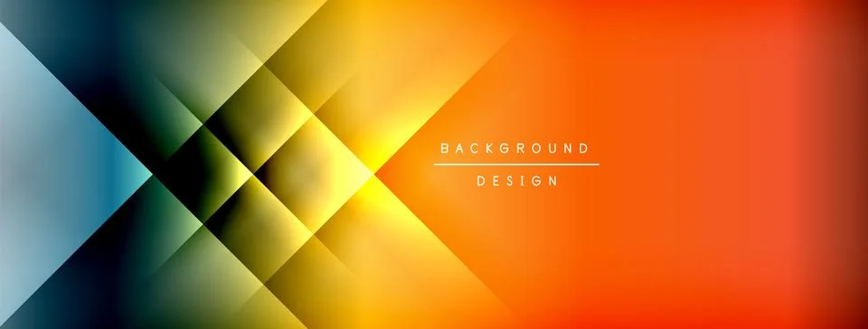 Dynamic shadow lines with gradient colors geometric background Illustrazione stock