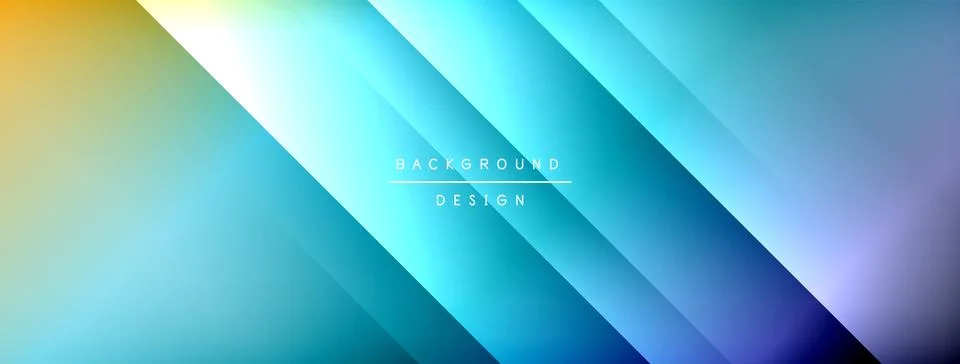 Dynamic shadow lines with gradient colors geometric background Illustrazione stock