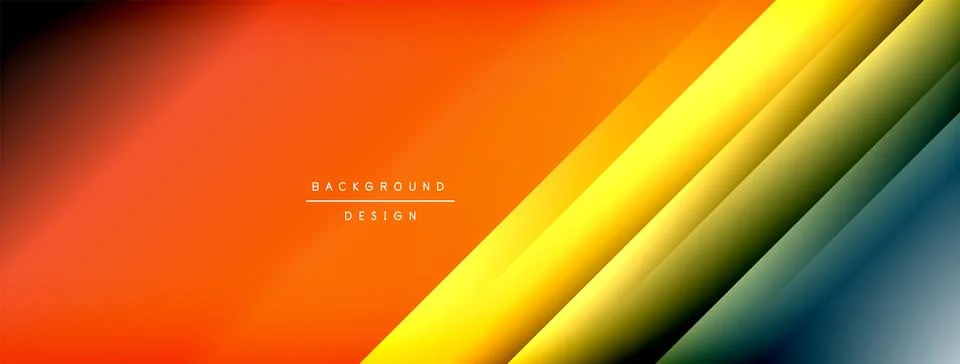 Dynamic shadow lines with gradient colors geometric background Stock Illustration