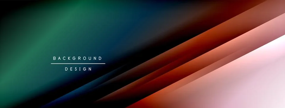 Dynamic shadow lines with gradient colors geometric background Illustrazione stock