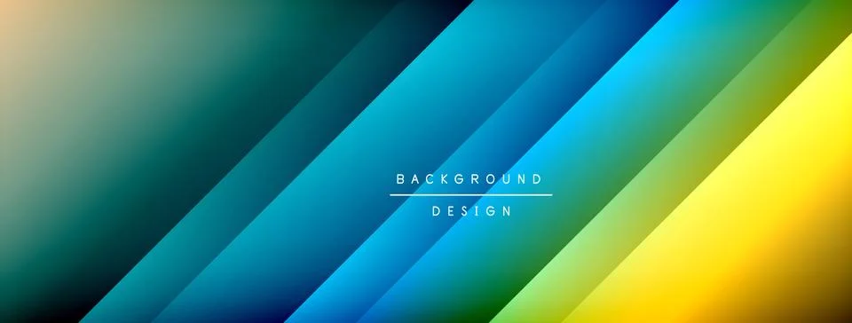 Dynamic shadow lines with gradient colors geometric background Stock Illustration