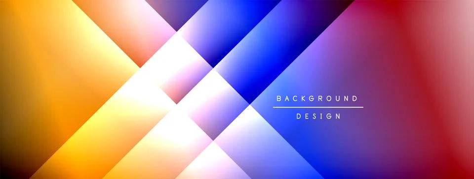 Dynamic shadow lines with gradient colors geometric background 스톡 일러스트