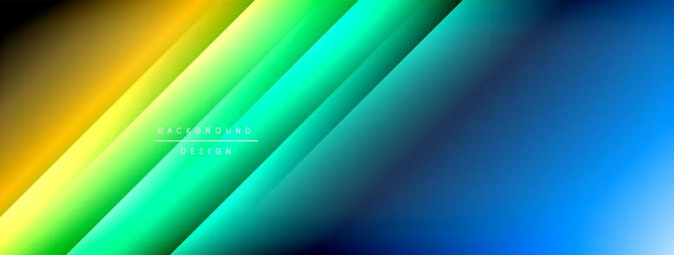 Dynamic shadow lines with gradient colors geometric background Illustrazione stock