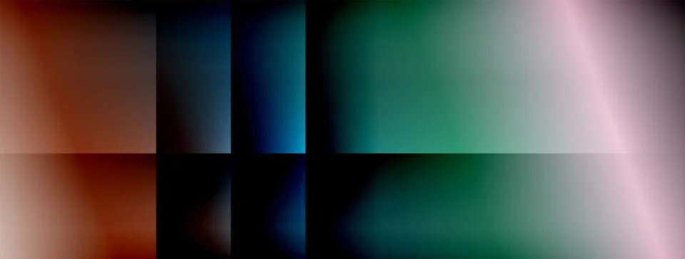 Dynamic shadow lines with gradient colors geometric background Illustrazione stock