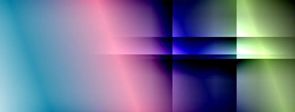 Dynamic shadow lines with gradient colors geometric background Illustrazione stock