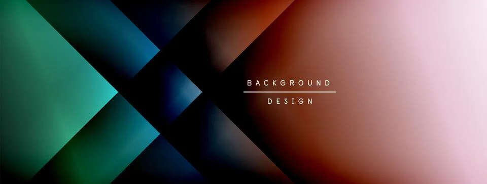 Dynamic shadow lines with gradient colors geometric background Stock Illustration