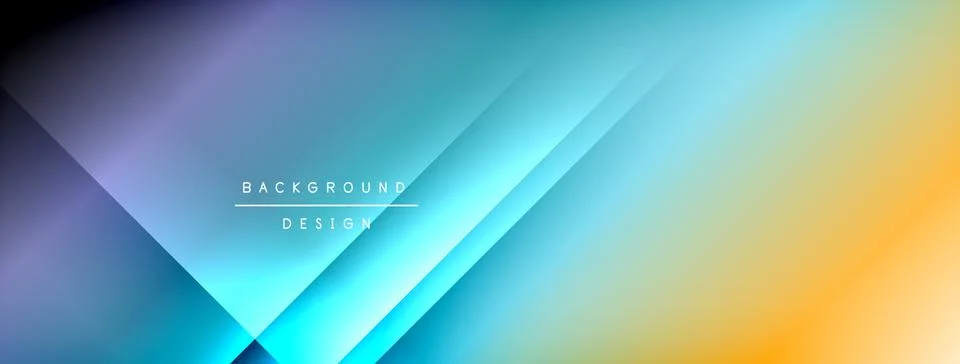 Dynamic shadow lines with gradient colors geometric background Illustrazione stock