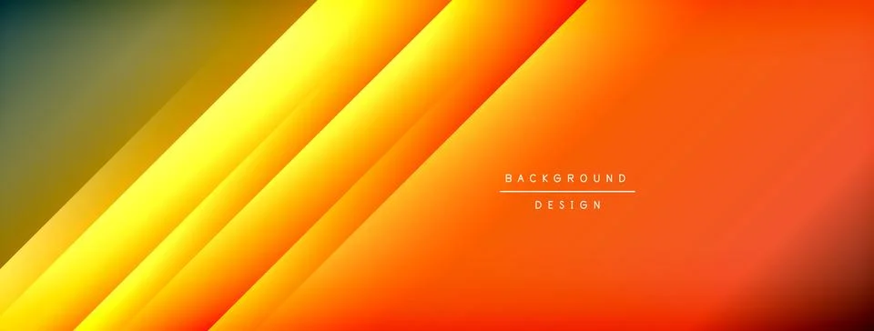 Dynamic shadow lines with gradient colors geometric background Stock Illustration