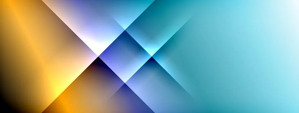 Dynamic shadow lines with gradient colors geometric background Stock Illustration