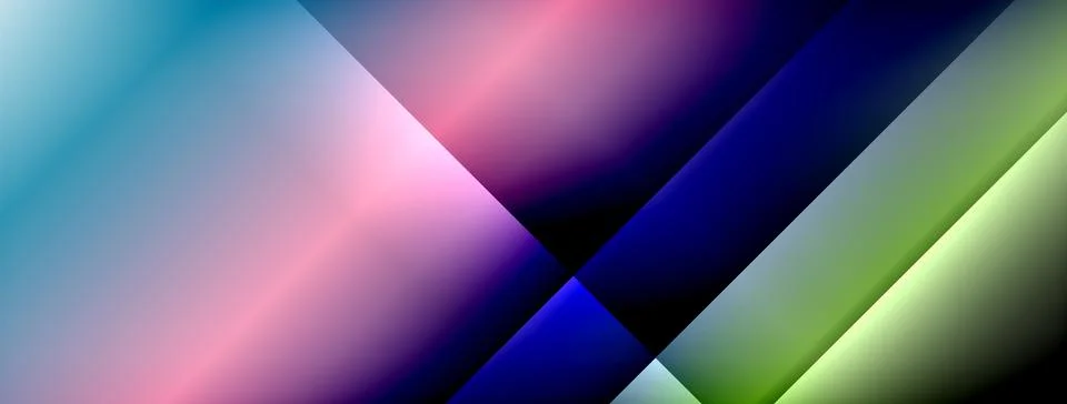 Dynamic shadow lines with gradient colors geometric background 스톡 일러스트