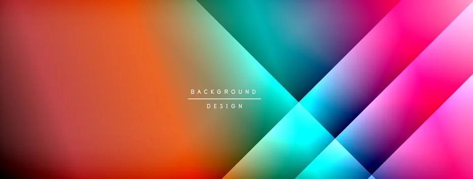 Dynamic shadow lines with gradient colors geometric background Illustrazione stock