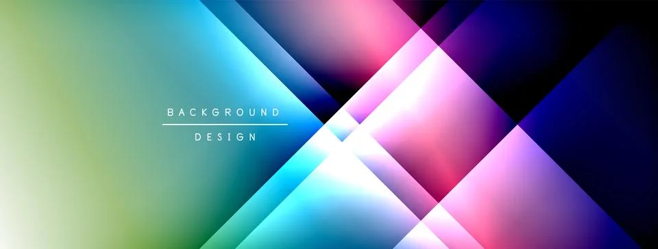 Dynamic shadow lines with gradient colors geometric background Illustrazione stock