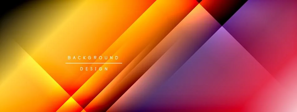 Dynamic shadow lines with gradient colors geometric background Illustrazione stock