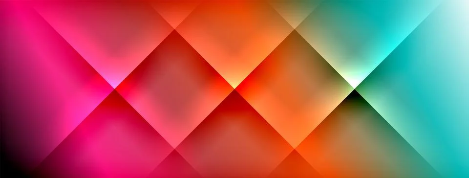 Dynamic shadow lines with gradient colors geometric background Illustrazione stock