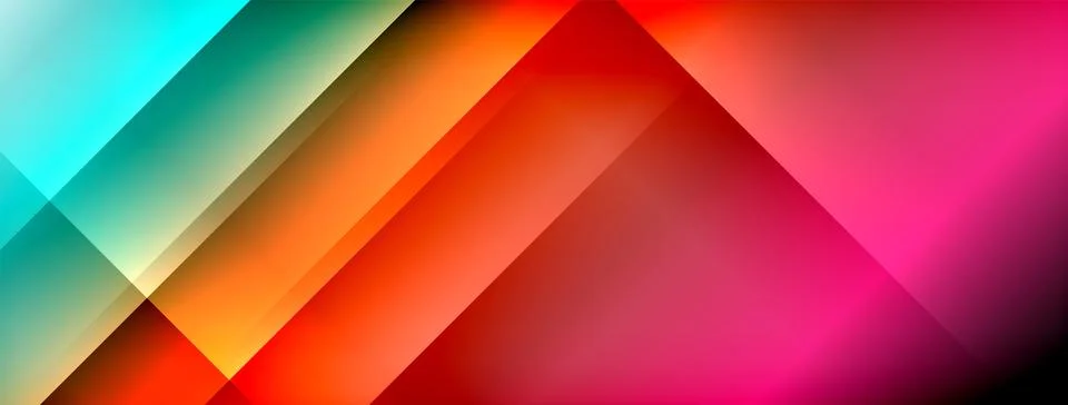 Dynamic shadow lines with gradient colors geometric background 스톡 일러스트