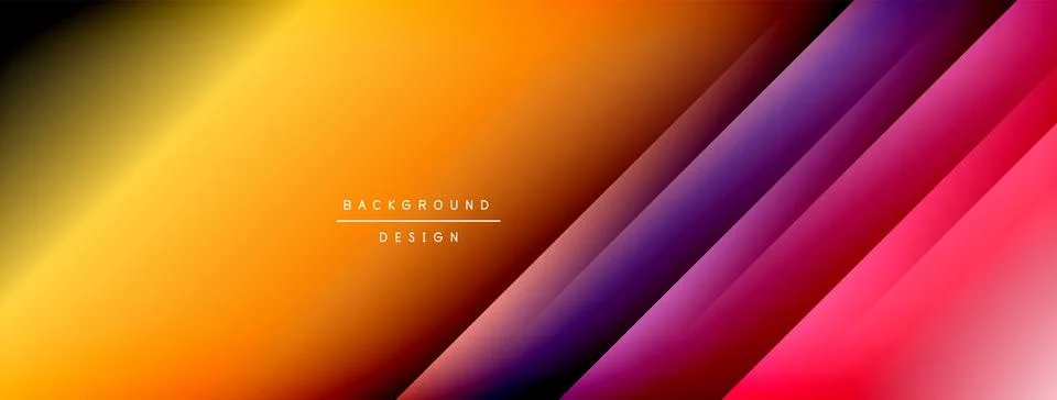 Dynamic shadow lines with gradient colors geometric background Stock Illustration