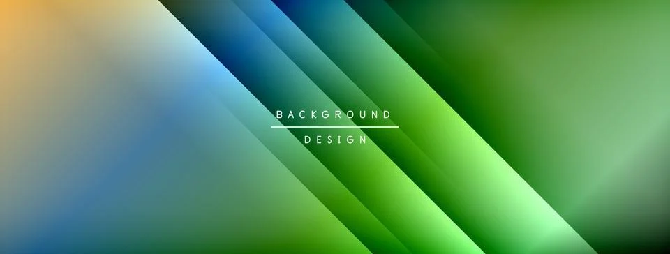 Dynamic shadow lines with gradient colors geometric background Stock Illustration