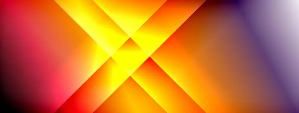 Dynamic shadow lines with gradient colors geometric background Stock Illustration