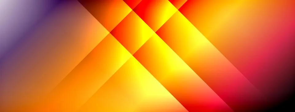 Dynamic shadow lines with gradient colors geometric background Stock Illustration