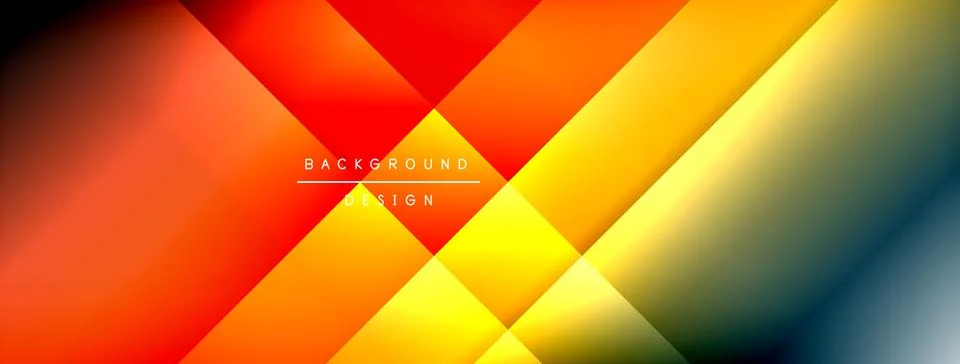Dynamic shadow lines with gradient colors geometric background Illustrazione stock