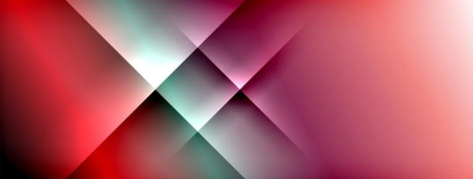 Dynamic shadow lines with gradient colors geometric background Illustrazione stock