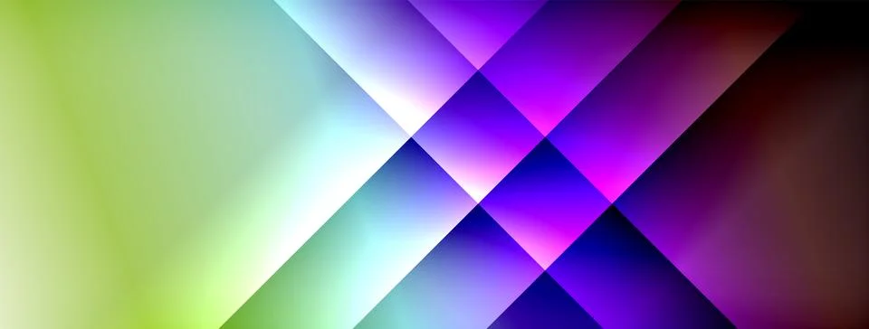 Dynamic shadow lines with gradient colors geometric background Illustrazione stock