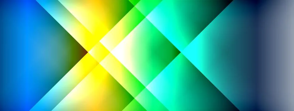 Dynamic shadow lines with gradient colors geometric background Stock Illustration