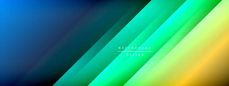 Dynamic shadow lines with gradient colors geometric background Stock Illustration